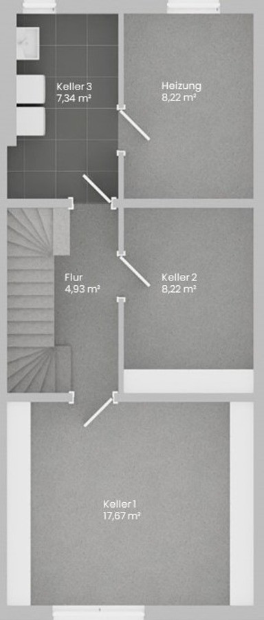 Kellergeschoss - NEUBAU - Stilvolles Reihenmittelhaus in ruhiger Lage von Palzing/ Zolling