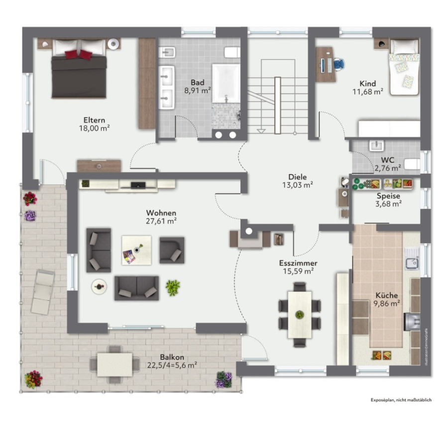 Obergeschoss - Südausgerichtetes Familienhaus mit unverb. Panoramablick - ideal für Einzel- oder Mehrgenerationennutzung